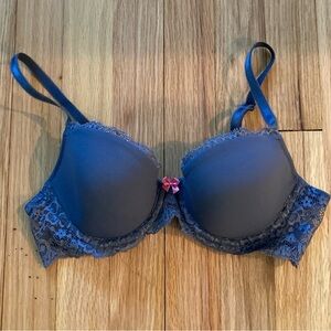 NWOT Victoria’s Secret lined demi Color: steel blue Size 34B